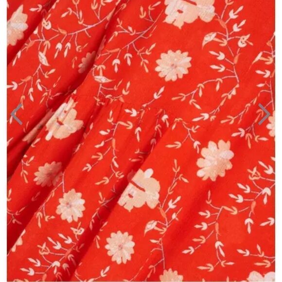 Lucky Brand Printed Serena Peasant Top New no tag - Picture 2 of 3